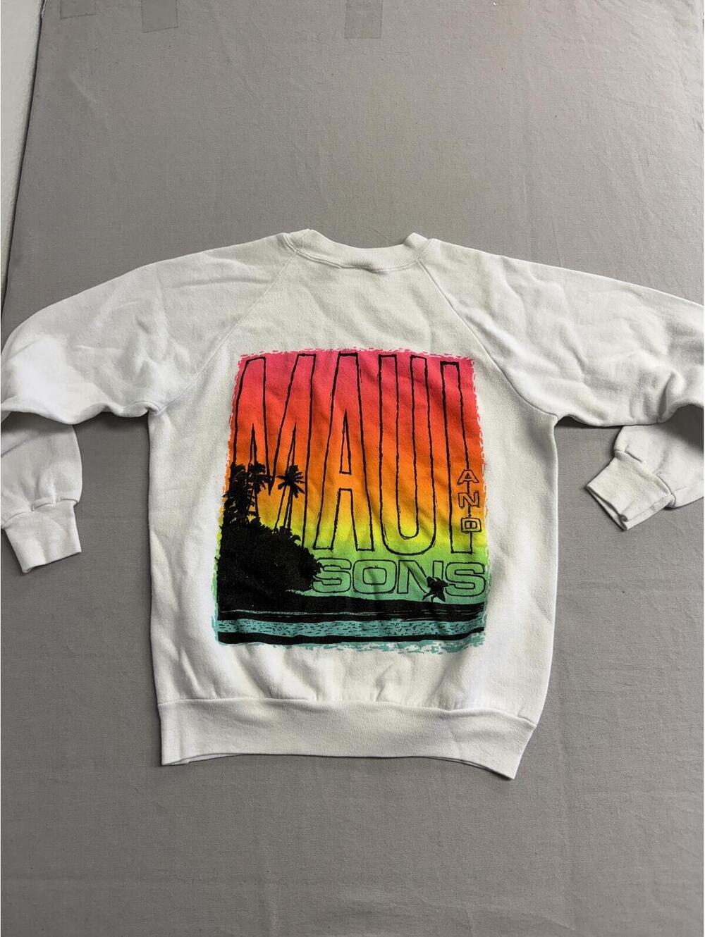 Vintage 80s Maui & Sons Crewneck - Made in USA - M